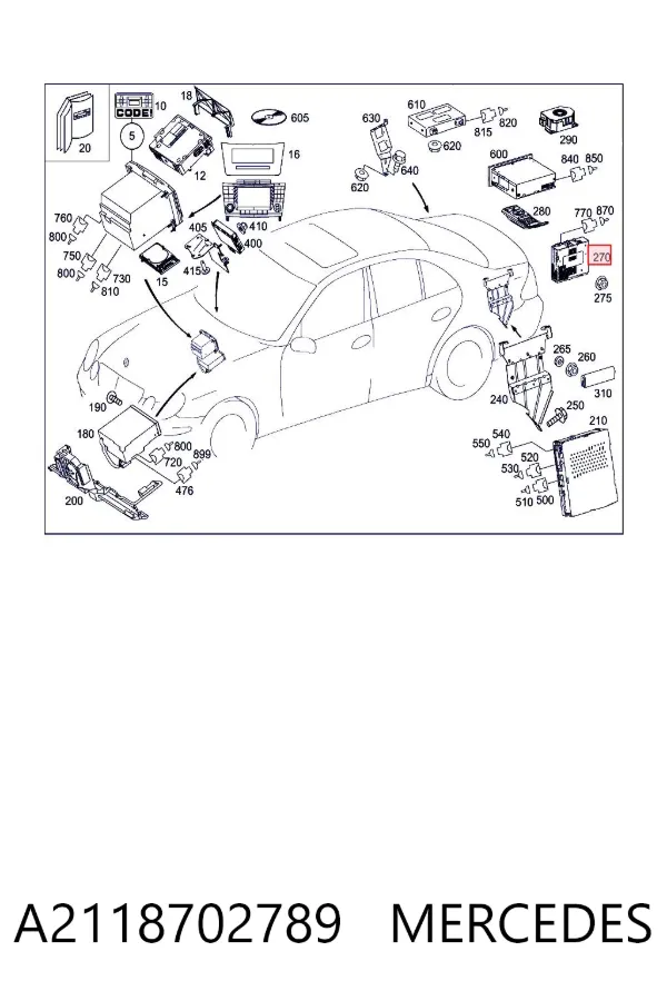  A2118702789 Mercedes