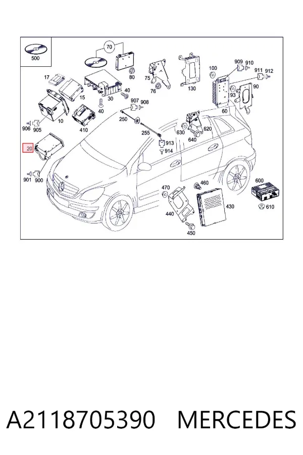Магнитола A2118705390 Mercedes