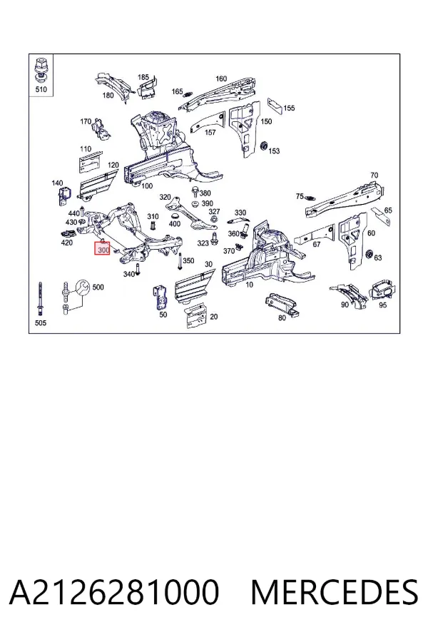 Подрамник передний A2126281000 Mercedes