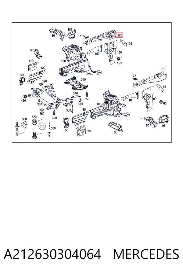  Mercedes A2126303040 цена, от 183.71 USD