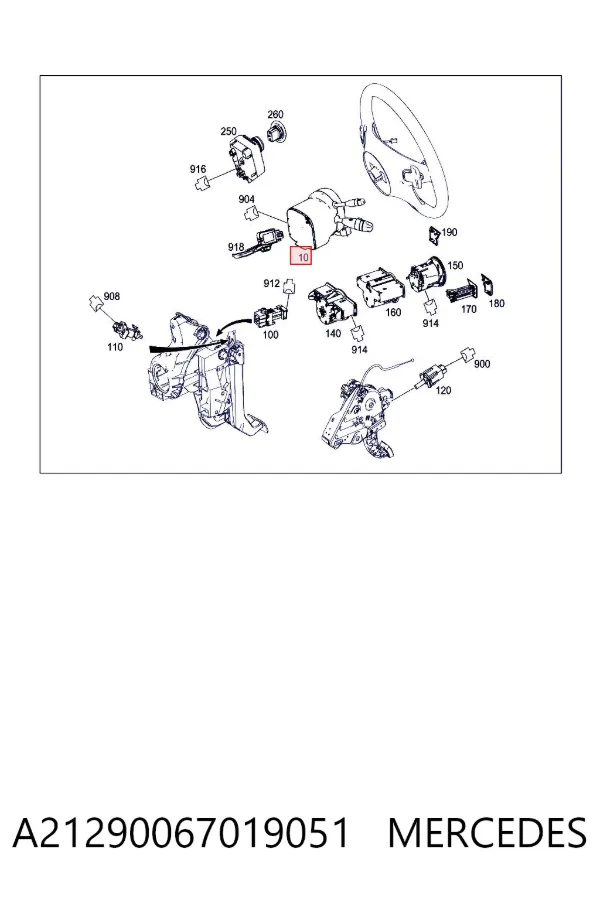 Подрулевой переключатель A21290067019051 Mercedes