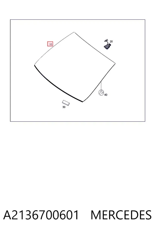 Лобовое стекло A2136700601 Mercedes