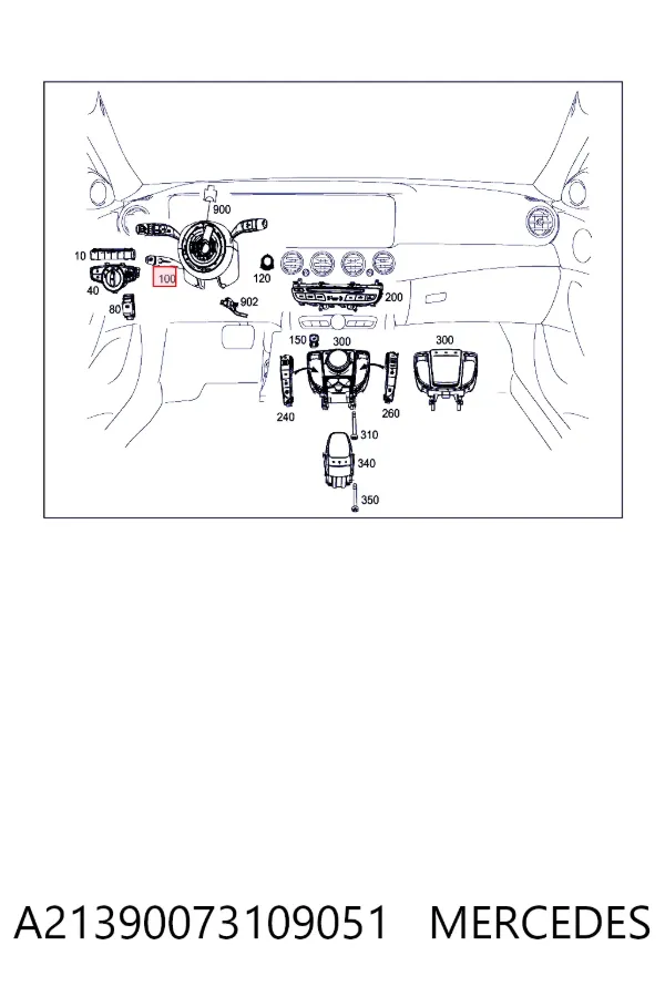 Подрулевой переключатель A21390073109051 Mercedes