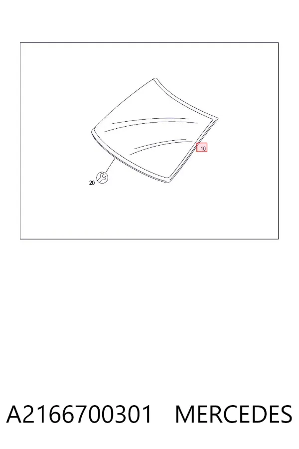 Лобовое стекло A2166700301 Mercedes