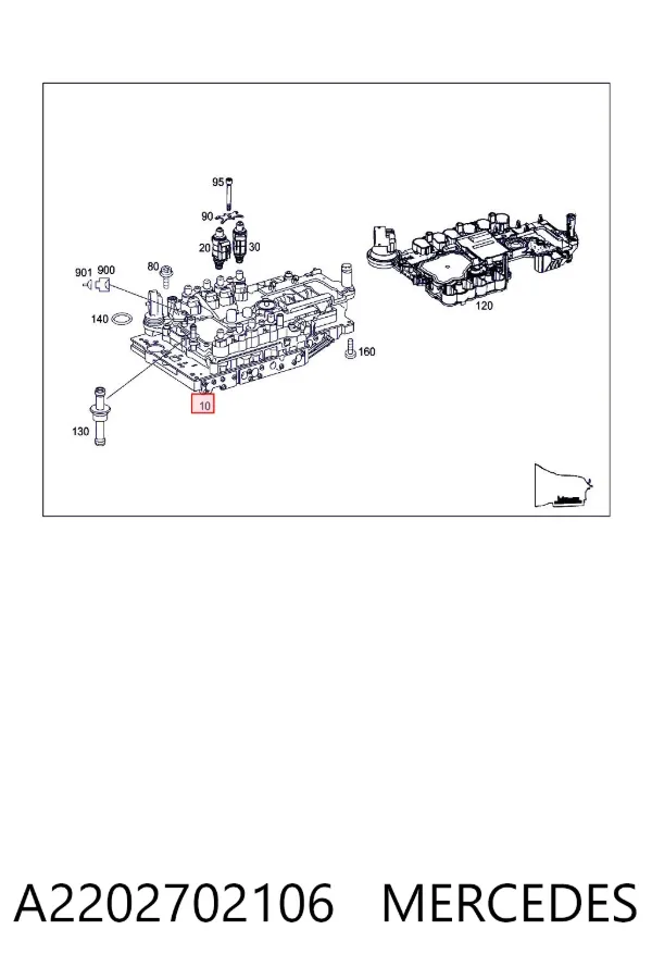 Блок клапанов АКПП A2202702106 Mercedes