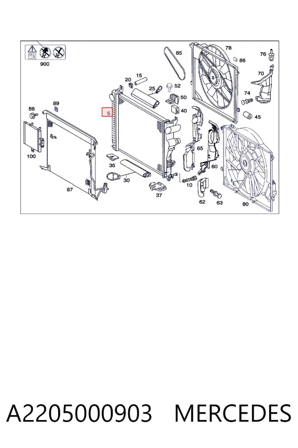 Радиатор A2205000903 Mercedes