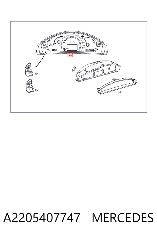 Панель приборов A2205407747 Mercedes