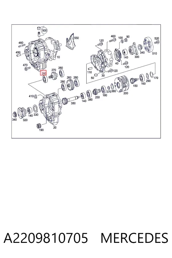 Подшипник ступицы передней внутренний A2209810705 Mercedes