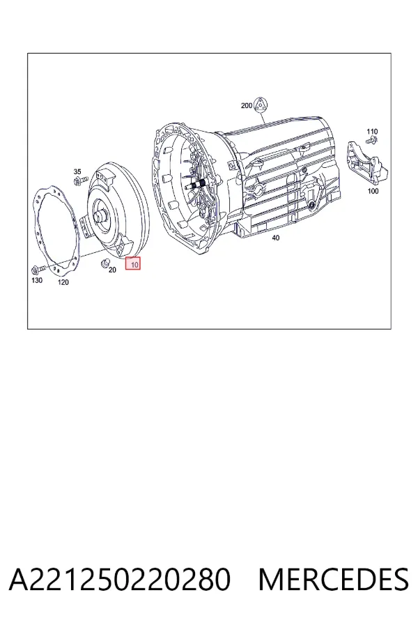 Гидротрансформатор A2212502202 Mercedes