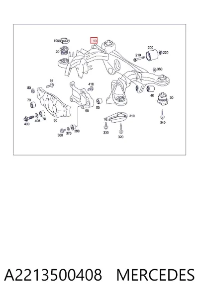 Балка задней подвески (подрамник) MERCEDES A2213500408