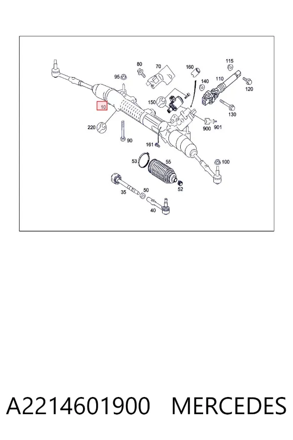 Рулевая рейка A2214601900 Mercedes