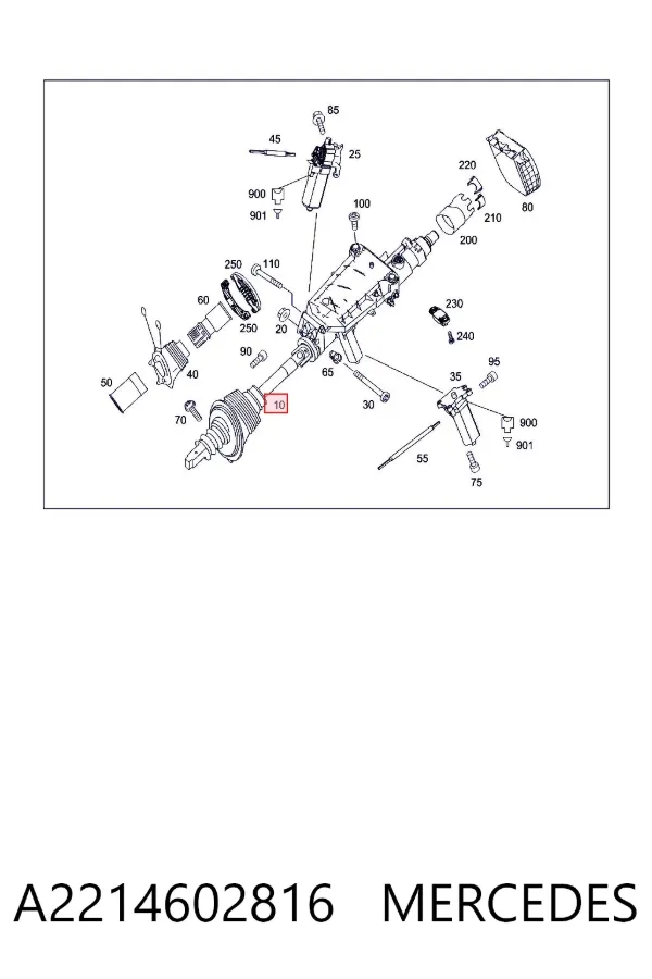 Рулевая колонка A2214602816 Mercedes