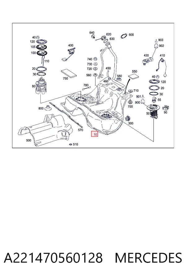 Бензобак A221470560128 Mercedes