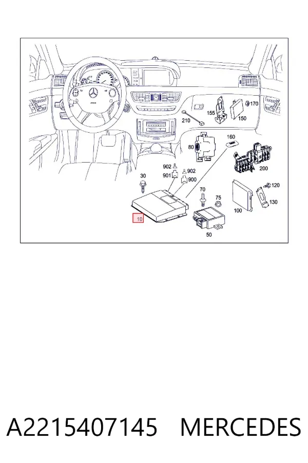 Блок управления пневмоподвеской A2215407145 Mercedes