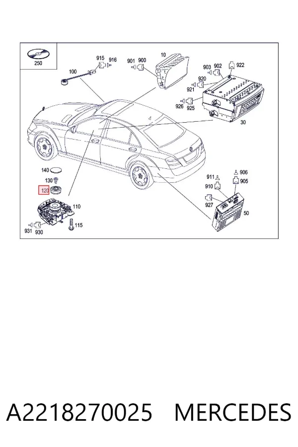 Многофункциональный джойстик управления A2218270025 Mercedes