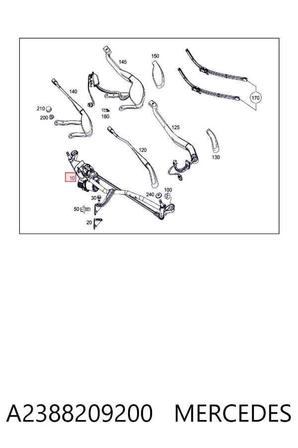 Трапеция дворников A2388209200 Mercedes