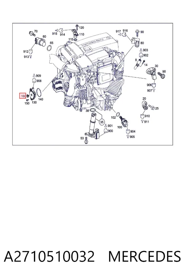 Заглушка распредвала A2710510032 Mercedes