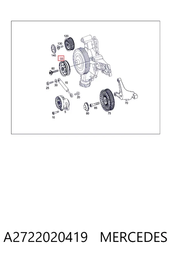 Паразитный ролик A2722020419 Mercedes