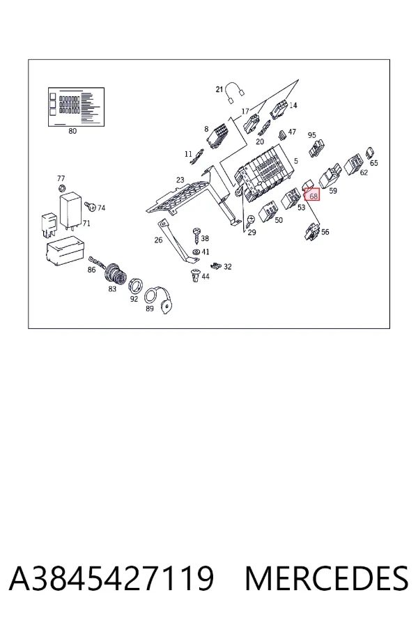 Реле поворотов A3845427119 Mercedes