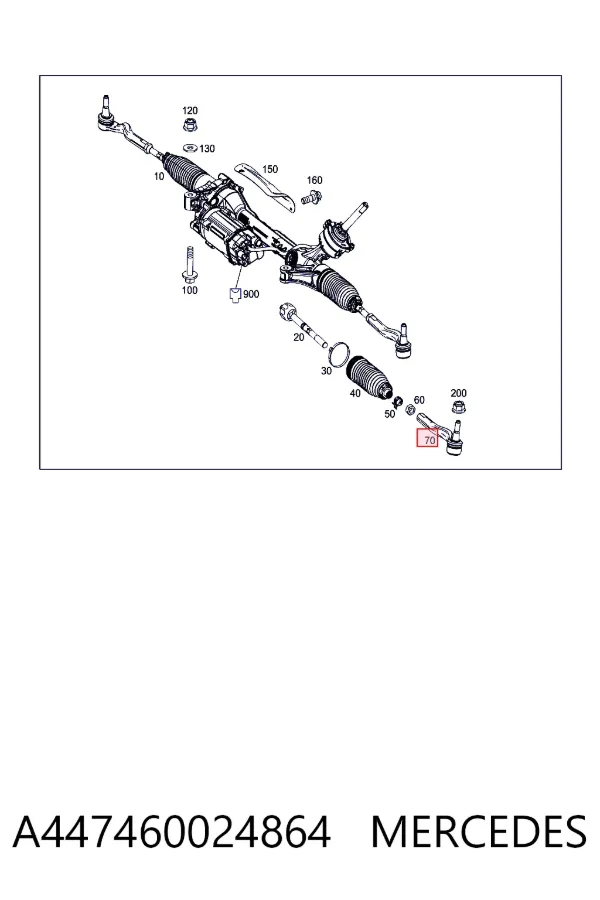 A4474600248 Mercedes Наружный наконечник рулевой тяги