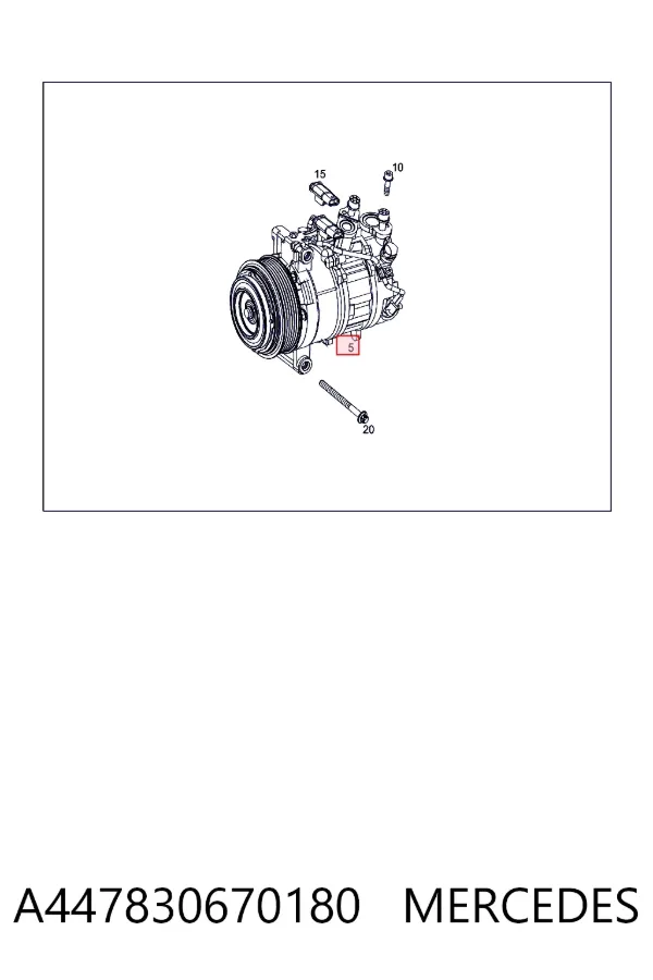 Компрессор системы кондиционирования Mercedes A4478306701 цена, от 274.32 USD