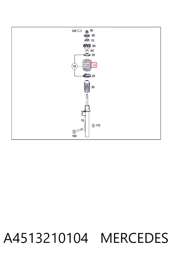 Передняя пружина A4513210104 Mercedes