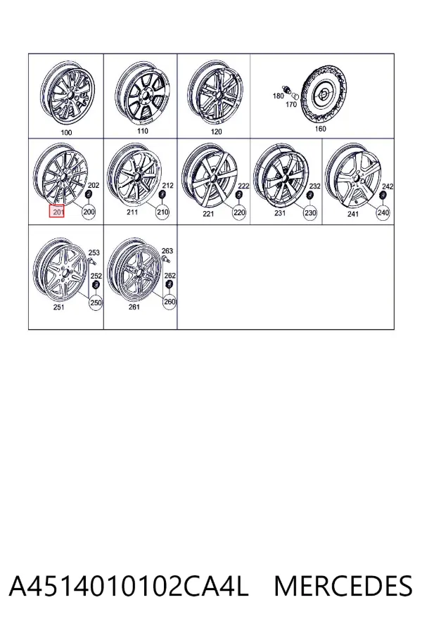 Диски колесные A4514010102CA4L Mercedes