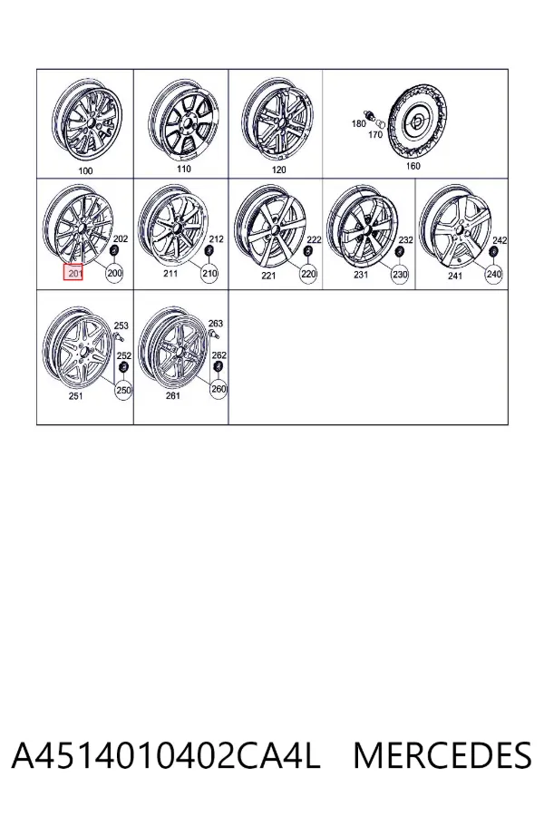 Диски колесные A4514010402CA4L Mercedes