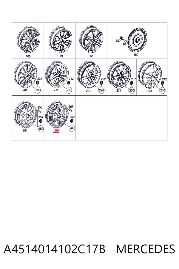 Диски колесные A4514014102C17B Mercedes