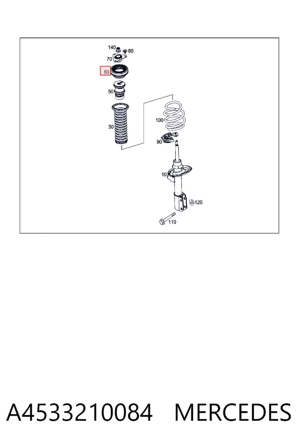 Опорный подшипник амортизатора A4533210084 Mercedes