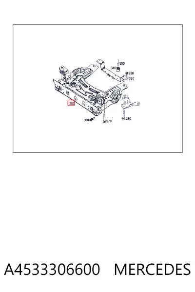 Балка передней подвески (подрамник) MERCEDES A4533306600