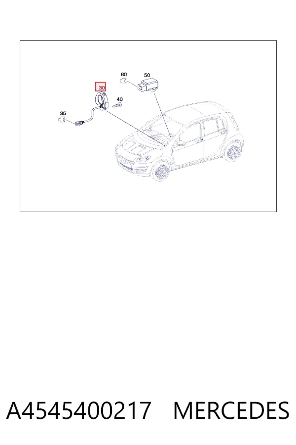 Датчик угла поворота руля A4545400217 Mercedes
