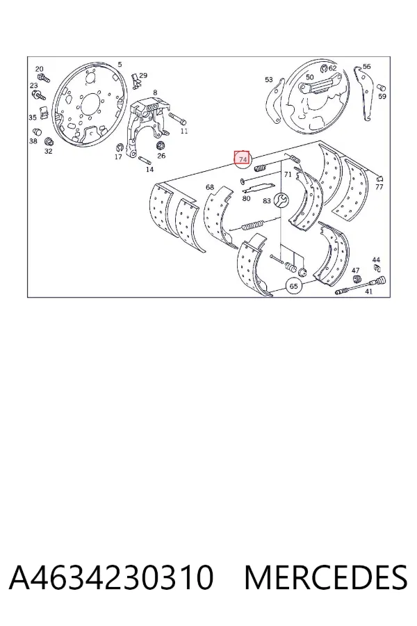 Накладка тормозная задняя (TRUCK) A4634230310 Mercedes