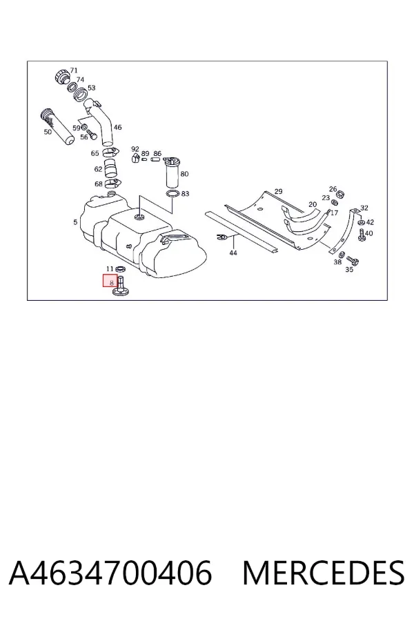 Сетка бензонасоса A4634700406 Mercedes