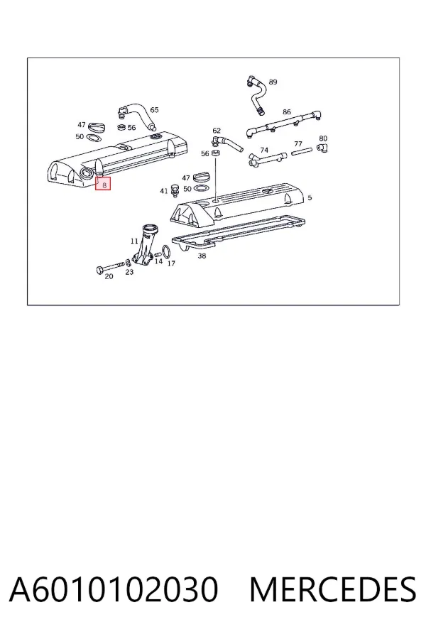 Клапанная крышка A6010102030 Mercedes