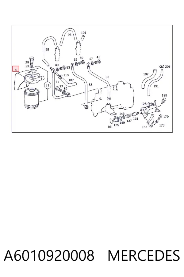 Корпус топливного фильтра A6010920008 Mercedes