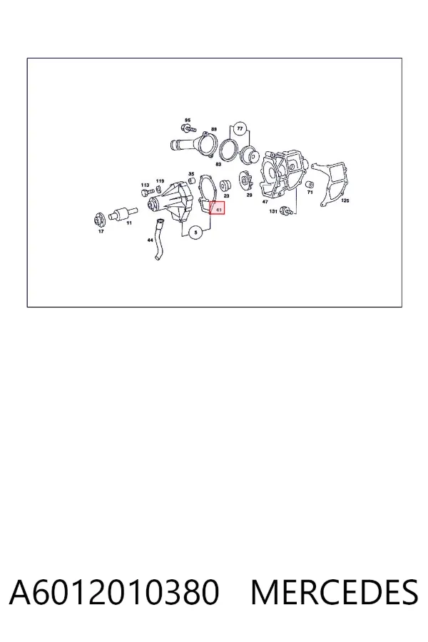 Прокладка водяной помпы A6012010380 Mercedes