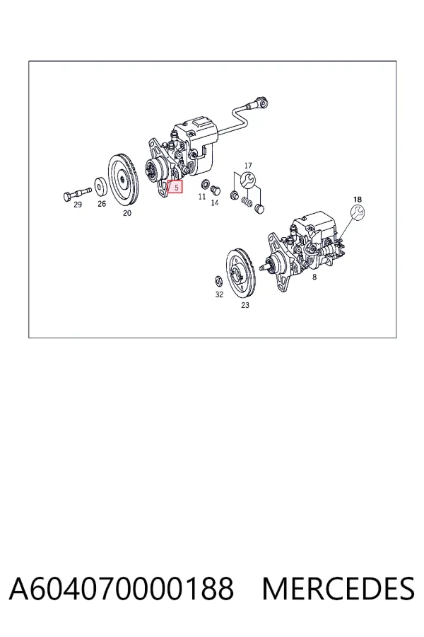 A6040700001 Mercedes Насос топливный высокого давления (ТНВД)