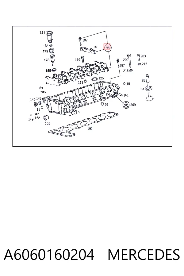 Постель распредвала A6060160204 Mercedes