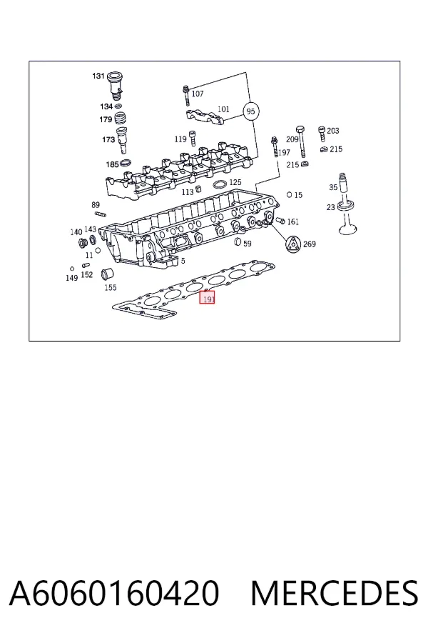 Прокладка ГБЦ A6060160420 Mercedes