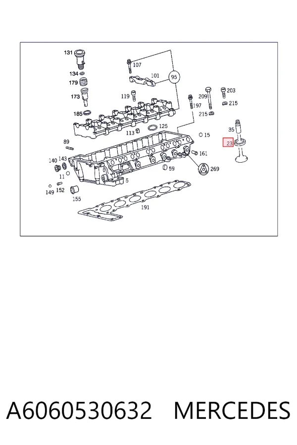 Седло клапана выпускного A6060530632 Mercedes