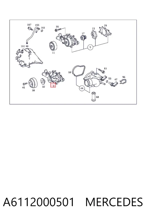 Помпа A6112000501 Mercedes