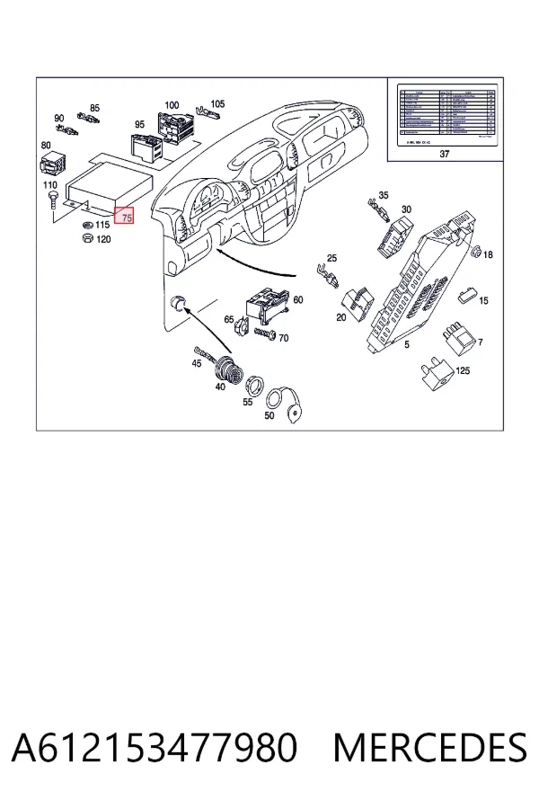 Блок управления двигателем A612153477980 Mercedes