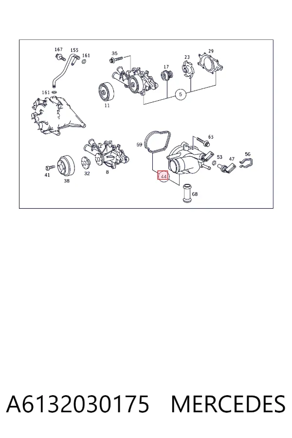 Корпус термостата A6132030175 Mercedes