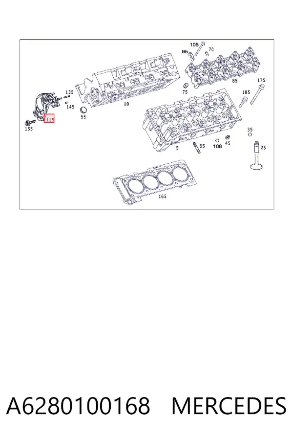 Дроссельная заслонка A6280100168 Mercedes