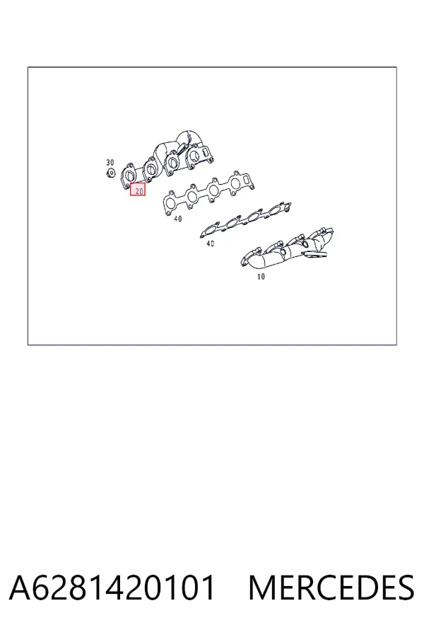 Выпускной коллектор A6281420101 Mercedes