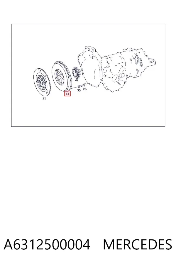 Корзина сцепления A6312500004 Mercedes
