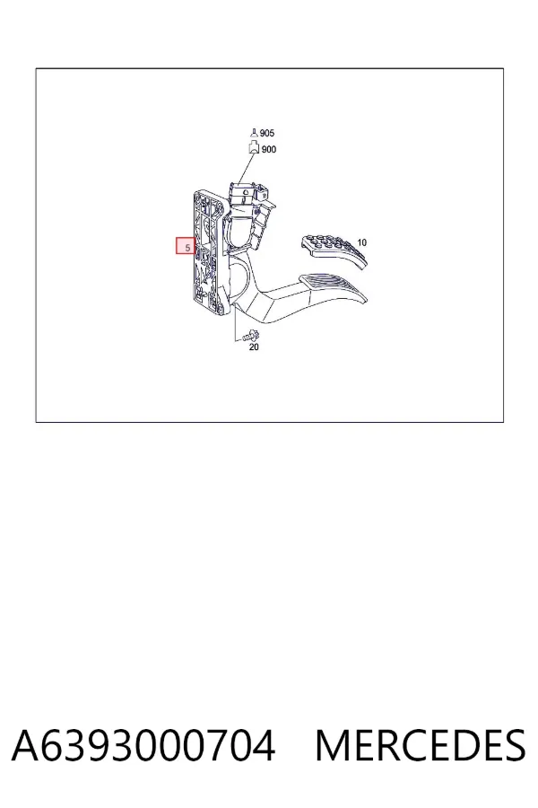 Педаль газа A6393000704 Mercedes