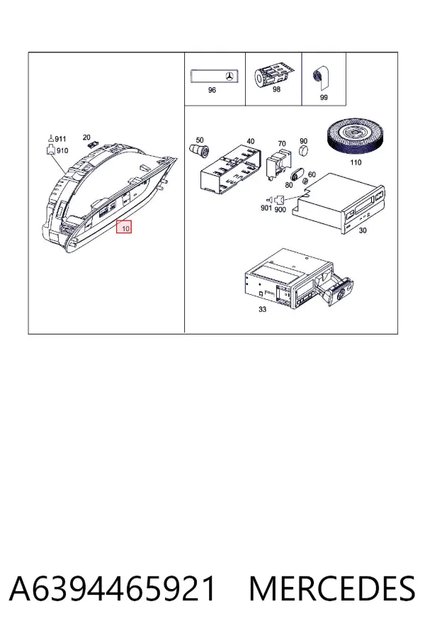 Панель приборов A6394465921 Mercedes