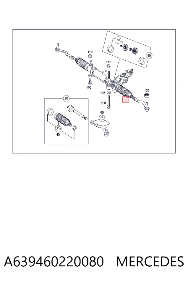 Купить A6394602200 Mercedes Рулевая рейка